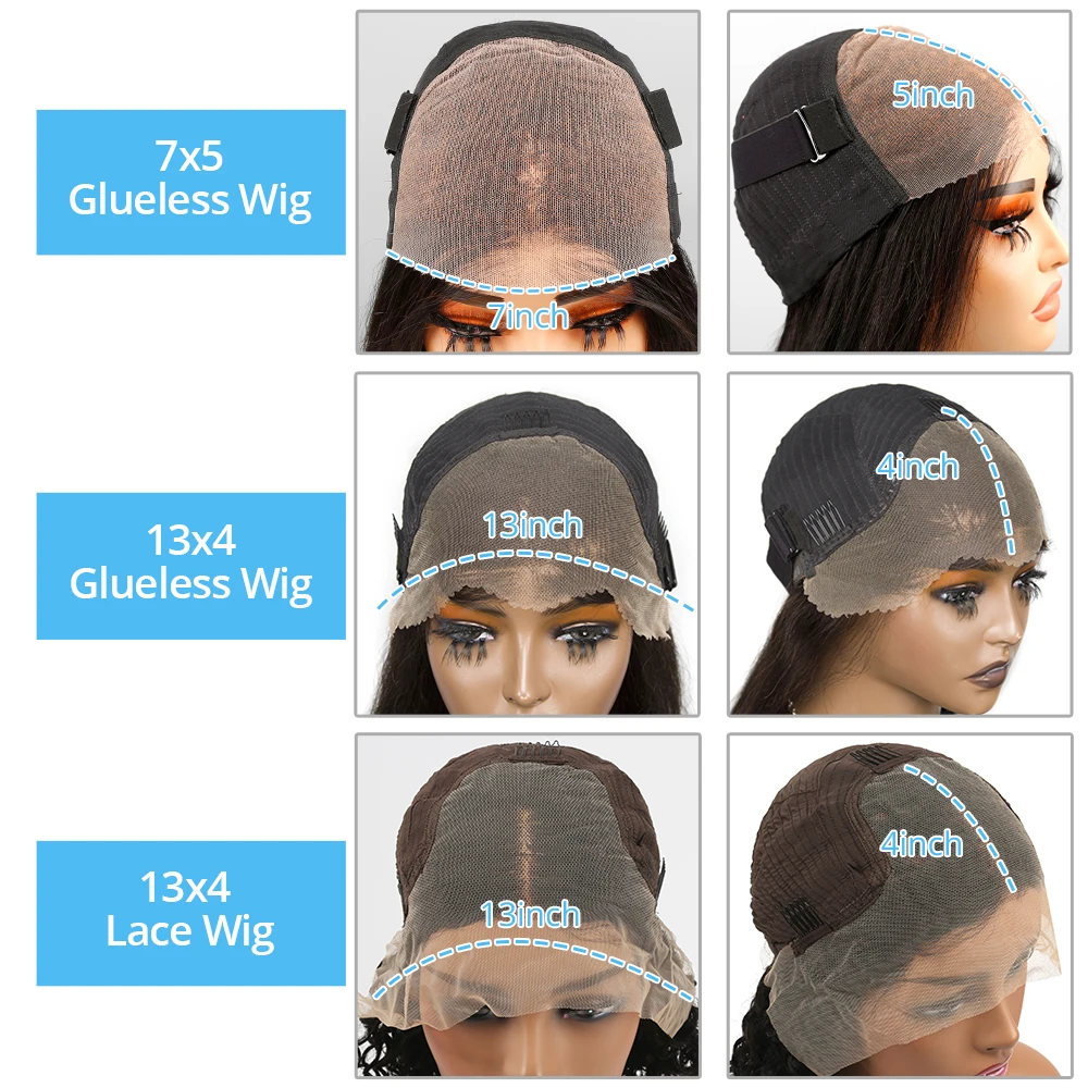 Perruques Bob brésiliennes droites brune 7x5 sans colle 100% cheveux humains # 4 13x4 HD Alyson – Image 6