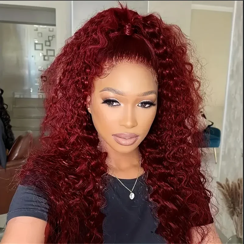 Perruque BOB vague profonde cheveux humains 13x4 HD dentelle avant sans colle courte Angel – Image 13