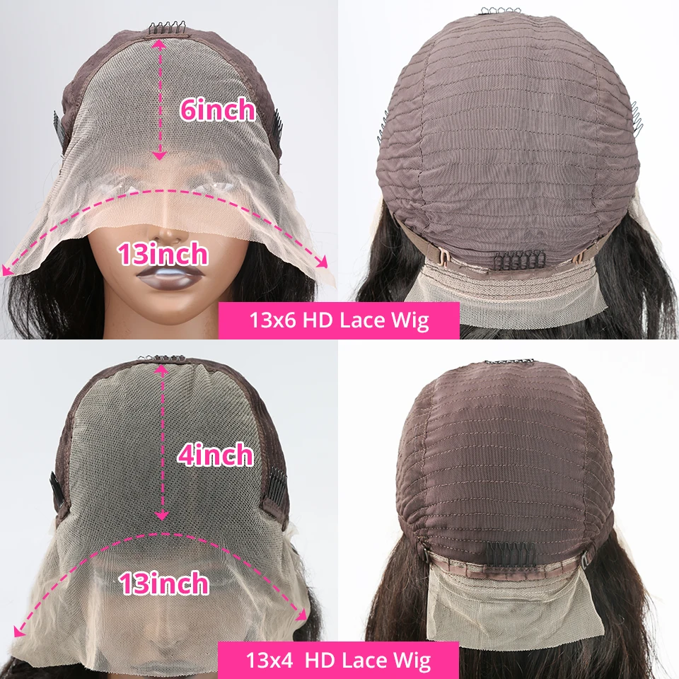 13x6 Perruque BOB Courte Lisse Cheveux Humain Brésiliens Naturelle Femme 13x4 Transparent Lace – Image 8