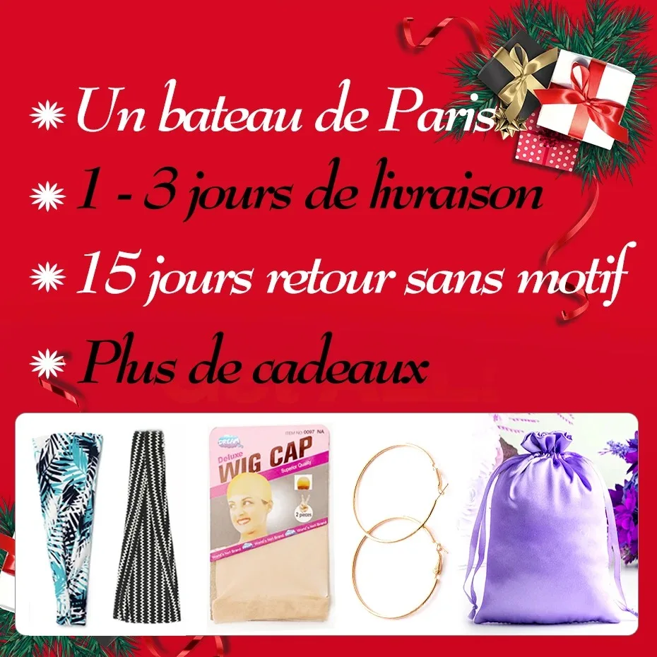 Perruque bandeau lisse brésilienne Aimelyne pour femme, cheveux humains, sans colle, densité 180%, bling hair – Image 2