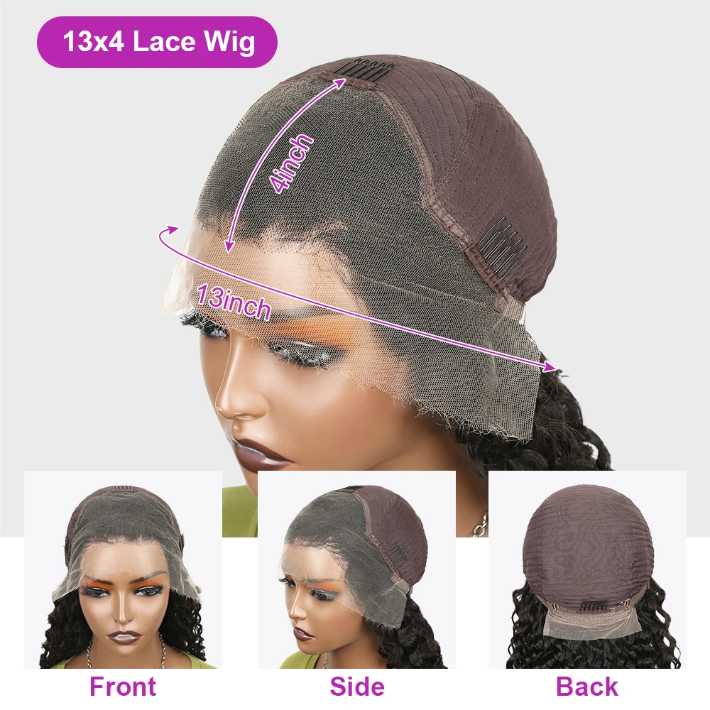 Perruque coupe pixie lisse bob court, 100 % cheveux humains, 13x4 HD dentelle frontale transparente, pré-éclaircie, cheveux vierges brésiliens, pour femmes Ayna – Image 5