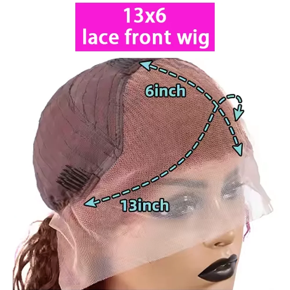 Magnifique perruque cheveux humains longs lisse brun chocolat avec dentelle frontale HD 13x6, densité 200, pour femmes Alma – Image 6